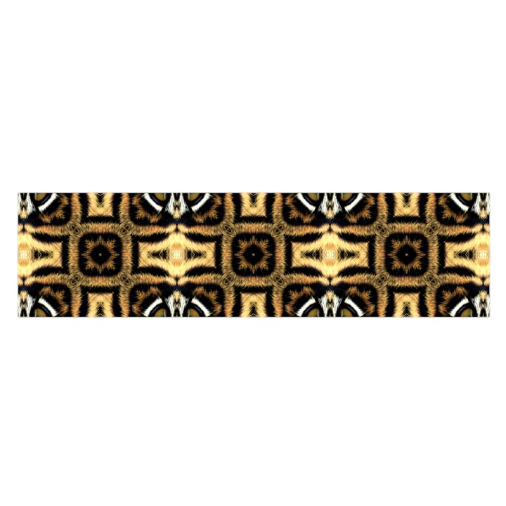 Faux Animal Print Pattern Satin Scarf (Oblong)