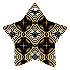 Faux Animal Print Pattern Star Ornament (two Sides)  by GardenOfOphir