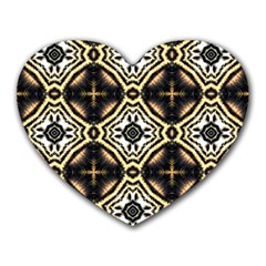 Faux Animal Print Pattern Heart Mousepads by GardenOfOphir