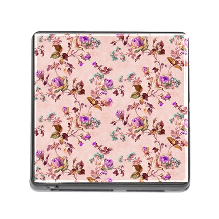 Antique Floral Pattern Memory Card Reader (Square)