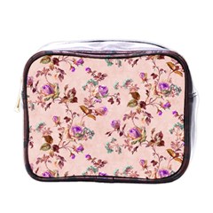 Antique Floral Pattern Mini Toiletries Bag (one Side) by LovelyDesigns4U