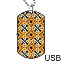 Faux Animal Print Pattern Dog Tag Usb Flash (two Sides)  by GardenOfOphir