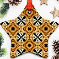 Faux Animal Print Pattern Star Ornament (two Sides)  by GardenOfOphir