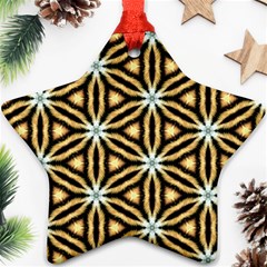 Faux Animal Print Pattern Star Ornament (two Sides)  by GardenOfOphir