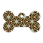 Faux Animal Print Pattern Dog Tag Bone (Two Sides) Back