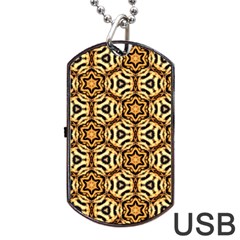 Faux Animal Print Pattern Dog Tag Usb Flash (two Sides)  by GardenOfOphir