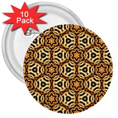 Faux Animal Print Pattern 3  Buttons (10 Pack)  by GardenOfOphir