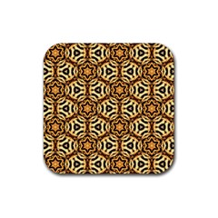 Faux Animal Print Pattern Rubber Coaster (square)  by GardenOfOphir