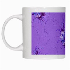 Purple Roses Pattern White Mugs by LovelyDesigns4U