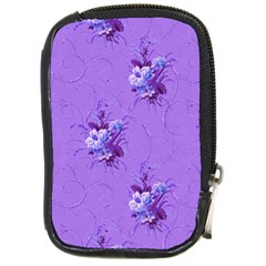 Purple Roses Pattern Compact Camera Cases by LovelyDesigns4U