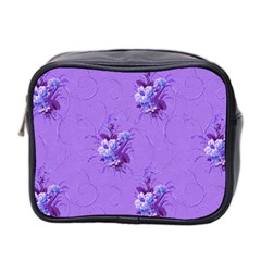 Purple Roses Pattern Mini Toiletries Bag 2-side by LovelyDesigns4U