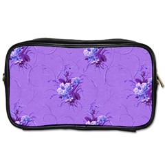 Purple Roses Pattern Toiletries Bags 2-side by LovelyDesigns4U