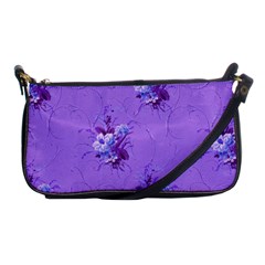 Purple Roses Pattern Shoulder Clutch Bags by LovelyDesigns4U