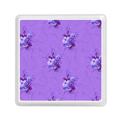 Purple Roses Pattern Memory Card Reader (square)  by LovelyDesigns4U