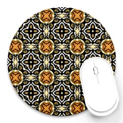 Faux Animal Print Pattern Round Mousepads by GardenOfOphir