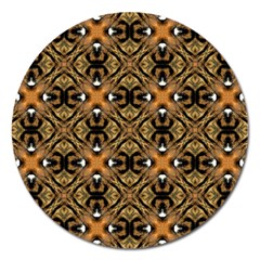 Faux Animal Print Pattern Magnet 5  (round) by GardenOfOphir