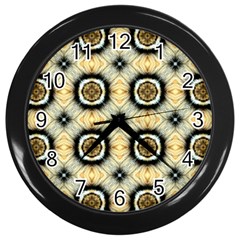 Faux Animal Print Pattern Wall Clocks (black) by GardenOfOphir