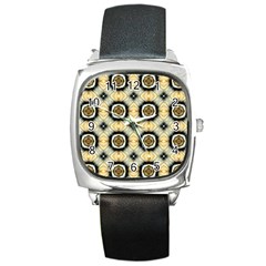 Faux Animal Print Pattern Square Metal Watches by GardenOfOphir