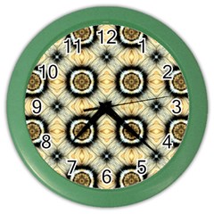 Faux Animal Print Pattern Color Wall Clocks by GardenOfOphir