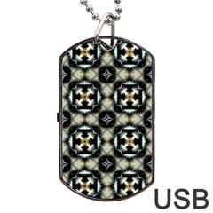 Faux Animal Print Pattern Dog Tag Usb Flash (two Sides)  by GardenOfOphir