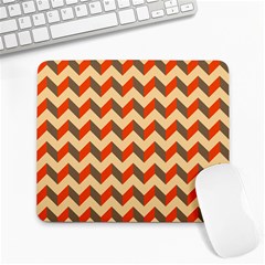 Modern Retro Chevron Patchwork Pattern  Large Mousepads by GardenOfOphir