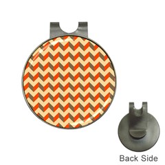 Modern Retro Chevron Patchwork Pattern  Hat Clips With Golf Markers by GardenOfOphir