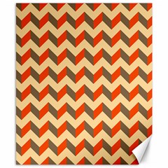 Modern Retro Chevron Patchwork Pattern  Canvas 8  X 10  by GardenOfOphir