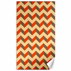 Modern Retro Chevron Patchwork Pattern  Canvas 40  X 72   by GardenOfOphir