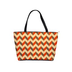 Modern Retro Chevron Patchwork Pattern  Shoulder Handbags by GardenOfOphir