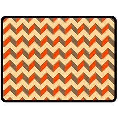 Modern Retro Chevron Patchwork Pattern  Double Sided Fleece Blanket (large)  by GardenOfOphir