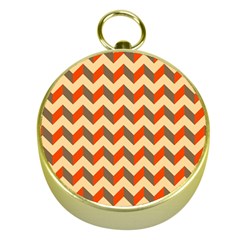 Modern Retro Chevron Patchwork Pattern  Gold Compasses by GardenOfOphir