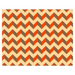 Modern Retro Chevron Patchwork Pattern  Double Sided Flano Blanket (medium)  by GardenOfOphir