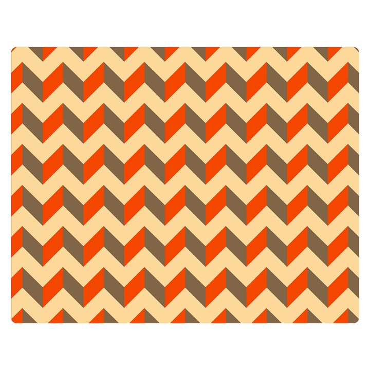 Modern Retro Chevron Patchwork Pattern  Double Sided Flano Blanket (Medium) 