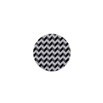 Modern Retro Chevron Patchwork Pattern  1  Mini Buttons Front