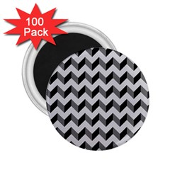 Modern Retro Chevron Patchwork Pattern  2 25  Magnets (100 Pack)  by GardenOfOphir