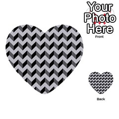 Modern Retro Chevron Patchwork Pattern  Multi-purpose Cards (heart)  by GardenOfOphir