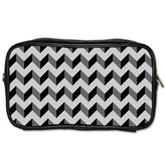 Modern Retro Chevron Patchwork Pattern  Toiletries Bags by GardenOfOphir