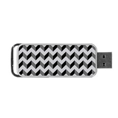 Modern Retro Chevron Patchwork Pattern  Portable Usb Flash (one Side) by GardenOfOphir