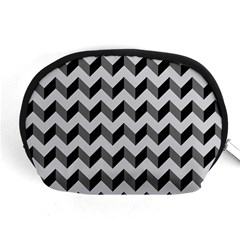 Modern Retro Chevron Patchwork Pattern  Accessory Pouches (medium)  by GardenOfOphir