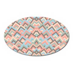 Trendy Chic Modern Chevron Pattern Oval Magnet by GardenOfOphir