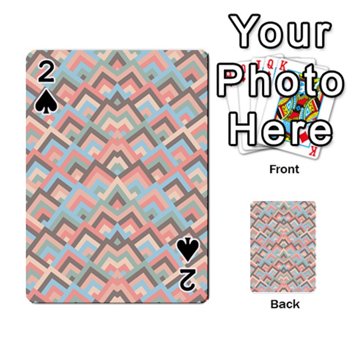 Trendy Chic Modern Chevron Pattern Playing Cards 54 Designs 