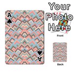 Trendy Chic Modern Chevron Pattern Playing Cards 54 Designs  Front - SpadeA