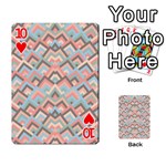 Trendy Chic Modern Chevron Pattern Playing Cards 54 Designs  Front - Heart10