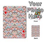 Trendy Chic Modern Chevron Pattern Playing Cards 54 Designs  Front - Diamond10