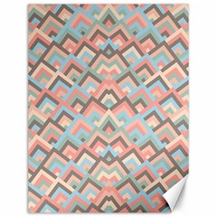 Trendy Chic Modern Chevron Pattern Canvas 12  X 16   by GardenOfOphir