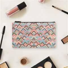 Trendy Chic Modern Chevron Pattern Cosmetic Bag (small)  by GardenOfOphir