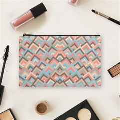 Trendy Chic Modern Chevron Pattern Cosmetic Bag (medium)  by GardenOfOphir