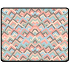 Trendy Chic Modern Chevron Pattern Fleece Blanket (medium)  by GardenOfOphir