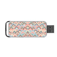 Trendy Chic Modern Chevron Pattern Portable Usb Flash (two Sides) by GardenOfOphir