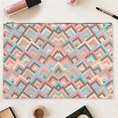 Trendy Chic Modern Chevron Pattern Cosmetic Bag (xxl)  by GardenOfOphir